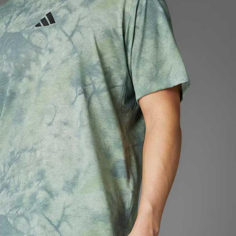 Adidas Power Graphic Comfortable Versatile Simple Fashion Short Sleeve T-Shirt Men Tops Green JP3343