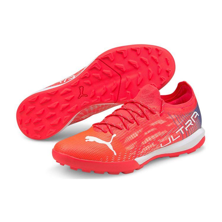Puma Ultra 1.3 Round Toe Lace-Up TF (Rubber Studs) Football Shoes Men Football Shoes Red 10651601