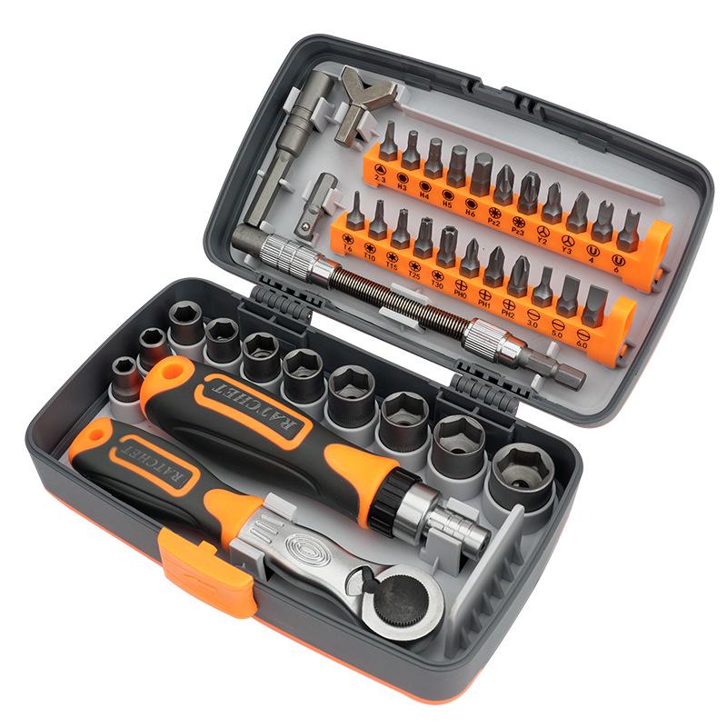 38-in-1 Multi-Functional Ratchet Screwdriver Set for Home Electrical Repair