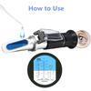 Handheld Glycol Refractometer Car Antifreeze Battery Acid Engine Coolant Tester Tool Auto Optical