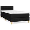 3140899 vidaXL Divan Bed with Mattress Black 90x190 Cm Fabric