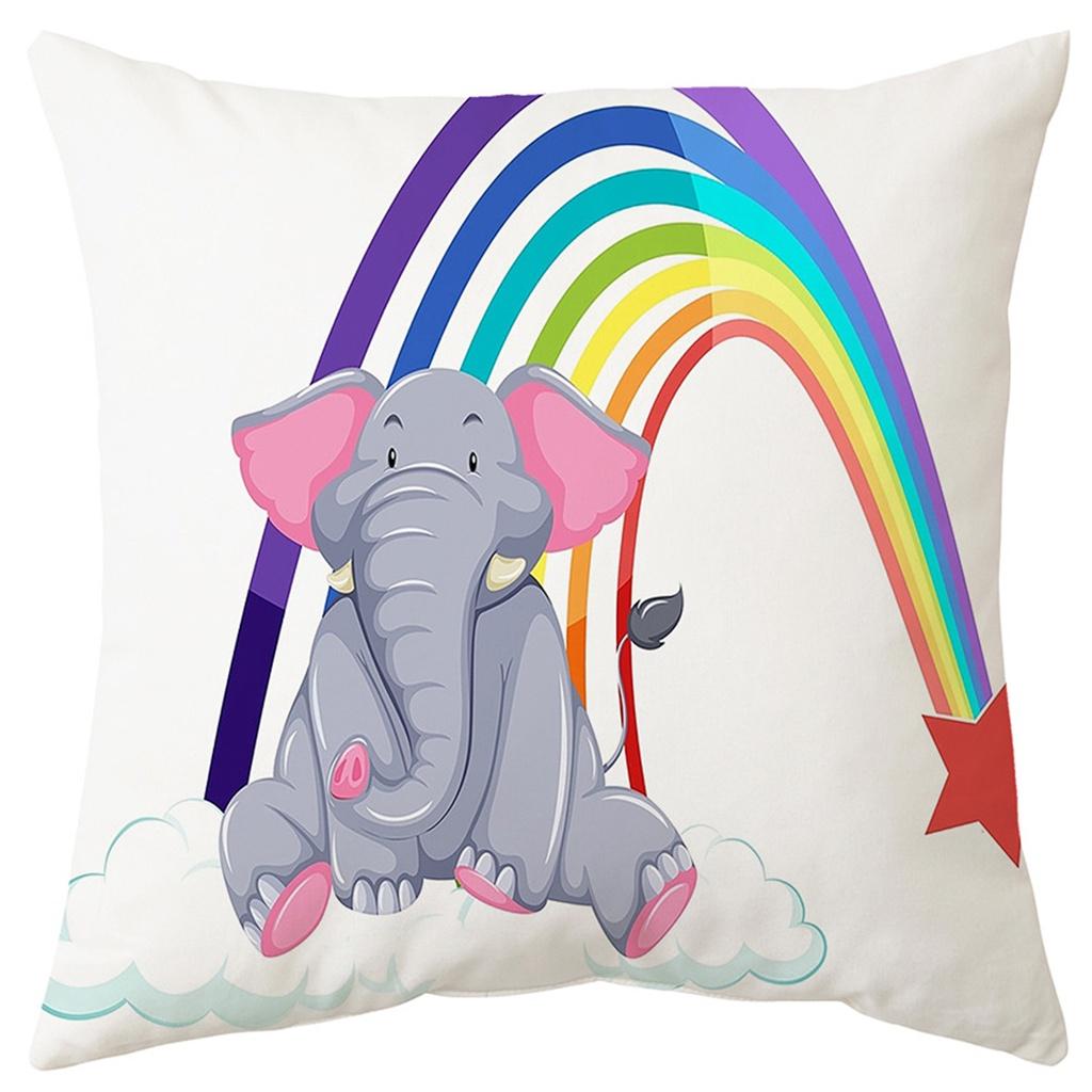 Decorative Pillowcase Cute Animal Square Sofa Cushion Cover Home