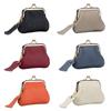 Cow Leather Kiss Lock Leather Wallet Keys/Lipsticks/Earphone Small Item Bag Mini Coin Purse  Women