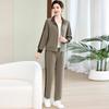 Spring Autumn 2025 Fashionable Two-Piece Sports Suit for Middle-Aged Women