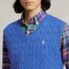 Polo Ralph Lauren Solid Color Logo Embroidered V-Neck Sleeveless Vest Men vests Blue 710860352-002
