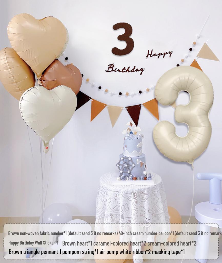 Children's 1st Birthday Number Balloons for Party Decorations and Photo Props.