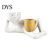 Decorative Plant Pots Lazy Guy Planter, Little Character Flowerpot Ornament, Creative Lying Double Pot Planter Humanoid for Succulents Home