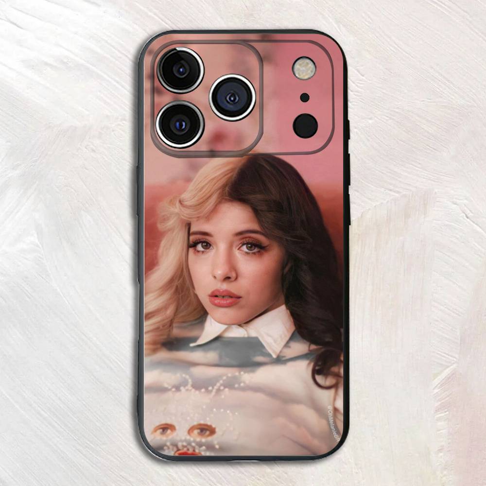 M-Melanie M-Martinez Black Matte Phone Case For iPhone 17,16,15,14,13,12,13,12 Pro Max Plus mini XS X Silicone Soft Back Cover