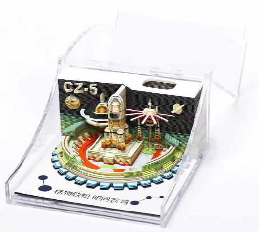 Weekly Specials Unique Moon Exploration Theme Party Souvenirs Customizable Tear-off Notes Loose Leaf Gifts Sets (as the picture,85*85*36mm)