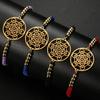 LIKGREAT Vintage Metatron Cube Adjustable Bracelets Lucky Amulet Archangel Jewelry Sacred Geometry Stainless Steel Men Women