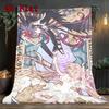 Magical Girls Madoka and Homura 2D Flat Pattern Flannel Blanket High quality All Seasons Warmth and Comfort Perfect for Christmas Gifts.DMT0925400