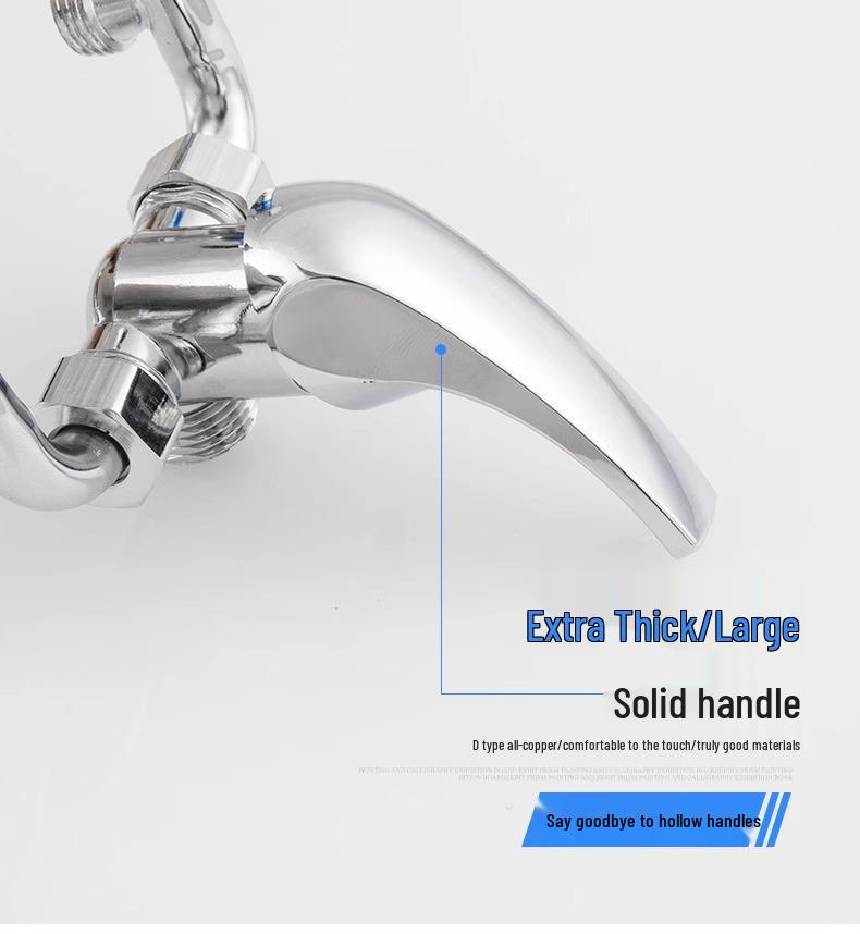 All-Copper U-Shaped Electric Water Heater Mixer & Shower Faucet Set with Pressure Boosting Valve