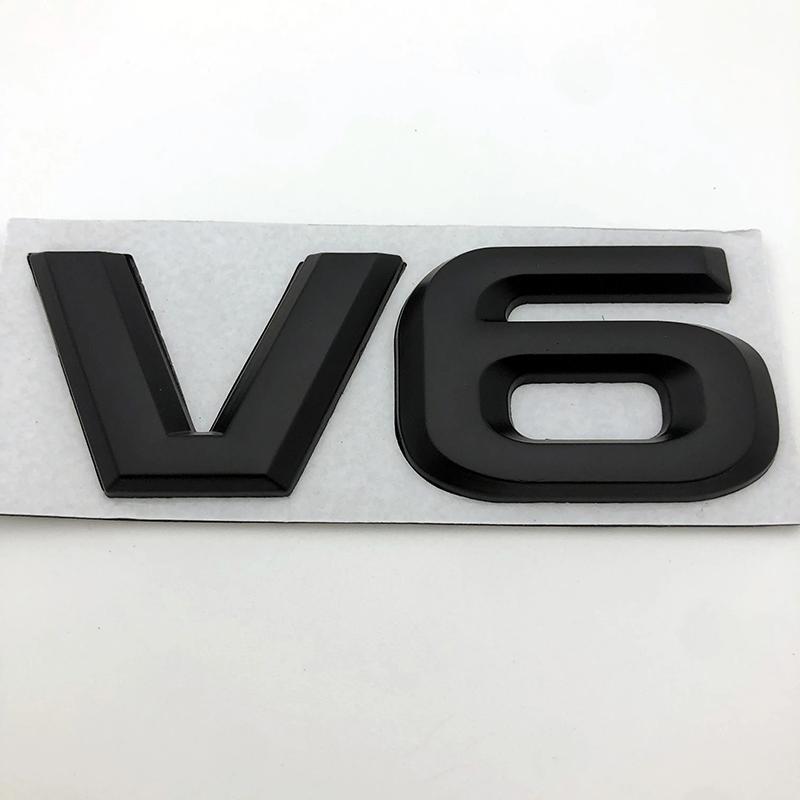 3D Metal V6 V8 Logo Letter Car Wing Fender Rear Trunk Emblem Badge Decal Body Stickers Styling For Toyota Highlander Accessories