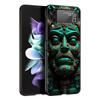 Vintage Totem Painting Hard PC Phone Case For Samsung Galaxy Z Flip 7 6 5 4 Black Cover For Galaxy Z Flip3 Foldable Fundas Shell