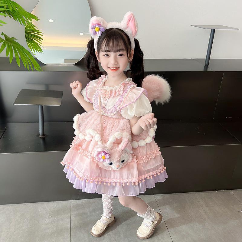 Little Girl Lingna Belle Princess Cosplay Dress - Embroidered Lolita Birthday Costume, June 1st Performance