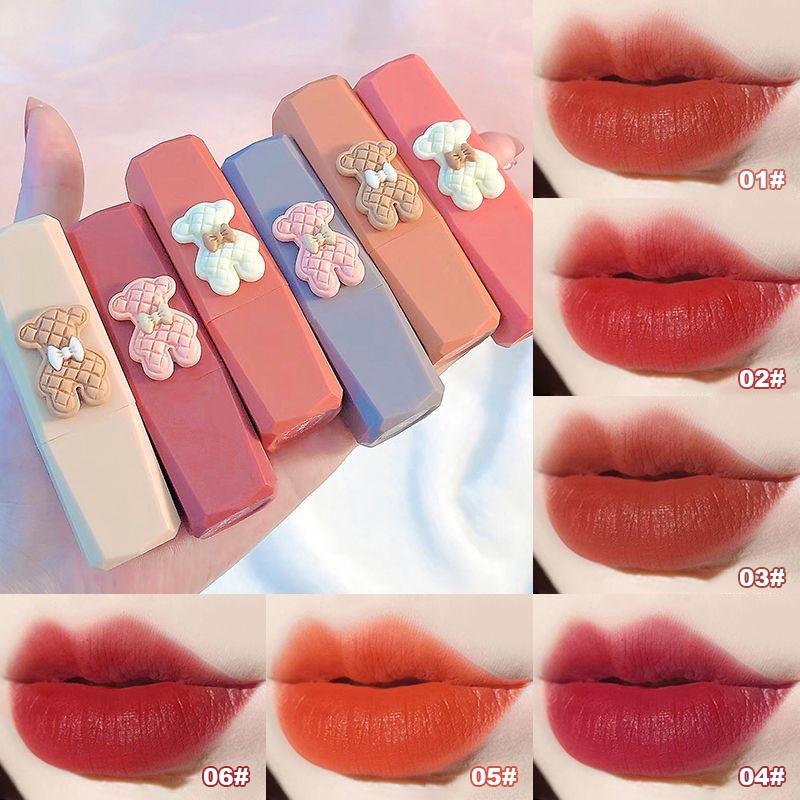 

Gummy Bears Matte Matte Lip Gloss Velvet Lipstick Водостойкий стойкий макияж