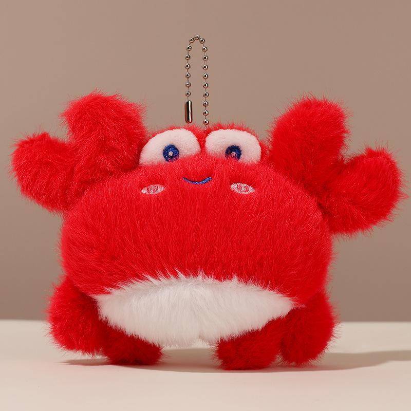 

New Cute Marine Animal Crab Doll Plush Toy Keychain Pendant Simulation Cartoon Crab Plush Doll Keychain Birthday Gift