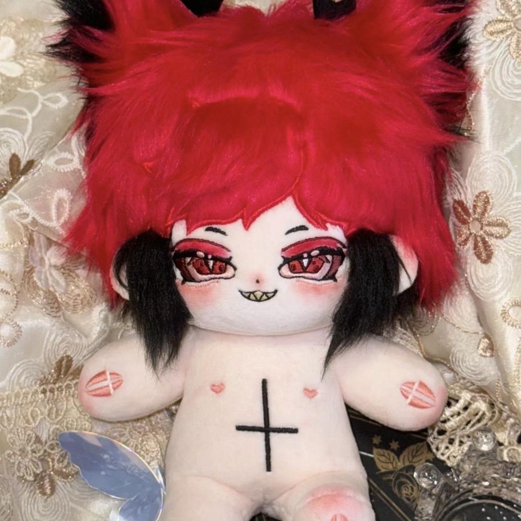 Stuffed 20cm Anime Cute Helluva Boss Alastor Plush Doll Figures Toy for Kids Adult Change Suit Cosplay Gift