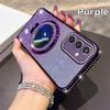 KEYSION Glitter Jewelled Magnetic Phone Case for Samsung Galaxy S25 Ultra 5G S24+ Plus S23 FE Makeup Mirror Stand Shockproof Cover