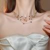 Wind Gypsy Star Round Zircon Multi-layer Stacked Necklace Niche Clavicle Necklace