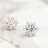 S925 Sterling Silver Moissanite Snowflake Stud Earrings for Women - Sparkly, Elegant, and Fashionable Jewelry