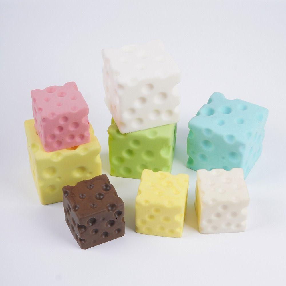 5/7cm Cheese Squeezed Cube PU Slow rebound Slow Rebound Fidget Toy Home Decoration