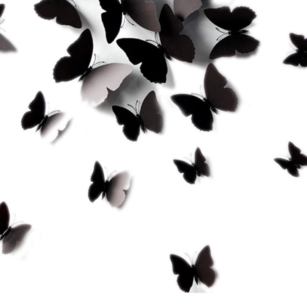 12pcs 3D Lifelike Brooch Butterfly Curtain Decor Wedding Decoration Refrigerator Ornaments