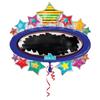 Aluminum Balloon - Shiny Stars Slate - Gray - 78 X 71 Cm - Helium Inflatable