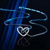Cut-out Love Necklace Women Cool Style Sweater Chain Light Luxury Niche Design Sense Chain Simple Snake Bone Chain