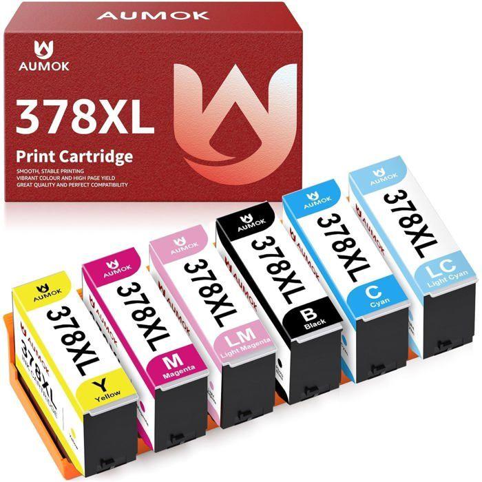 Cartouche d'encre - 1GOLD - 378XL - Multi-couleurs - Compatible Epson - Pack de 6