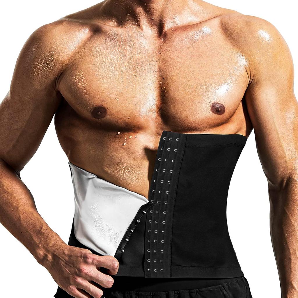 Mens Abdomen Reducer Sweat Slimming Trimmer Belt Fitness Corset Sauna Body Shaper Waist Trainer Belly Shapewear Slim Ultra Light