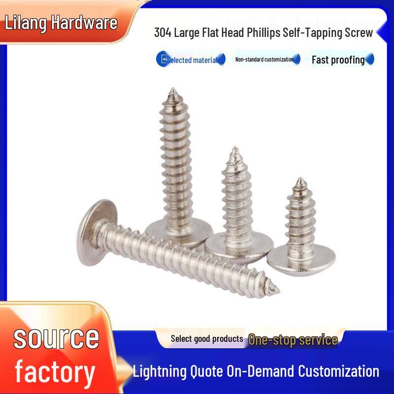 High-Strength Stainless Steel GB407 Durable Cross-Head & Flat-Head Self-Tapping Screws for Communication Equipment Assembly