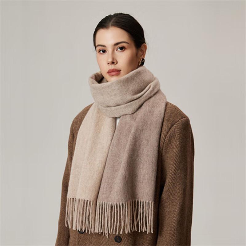 CEENIU Koreanischer Stil Farbverlauf Wollschal und Stola