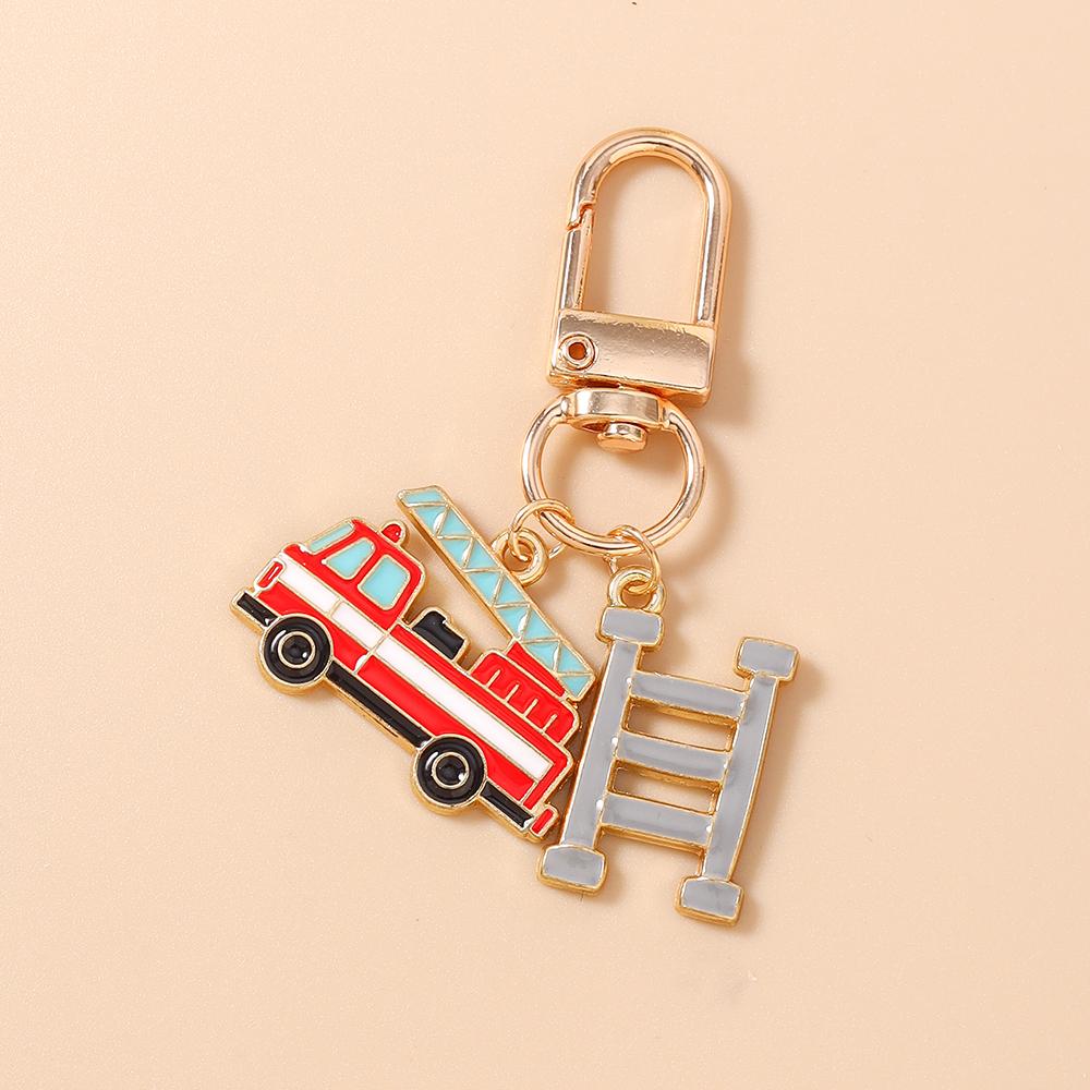New Fire Gloves  Firefighting Shoes Keychain Fire Equipment Key Ring Pendants for Women Girls Handbag Decor DIY Jewelry Gift