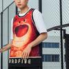 Li Ning Disney Toy Story Strawberry Bear Loose Basketball Jersey Unisex Tops Black AAYR205-2
