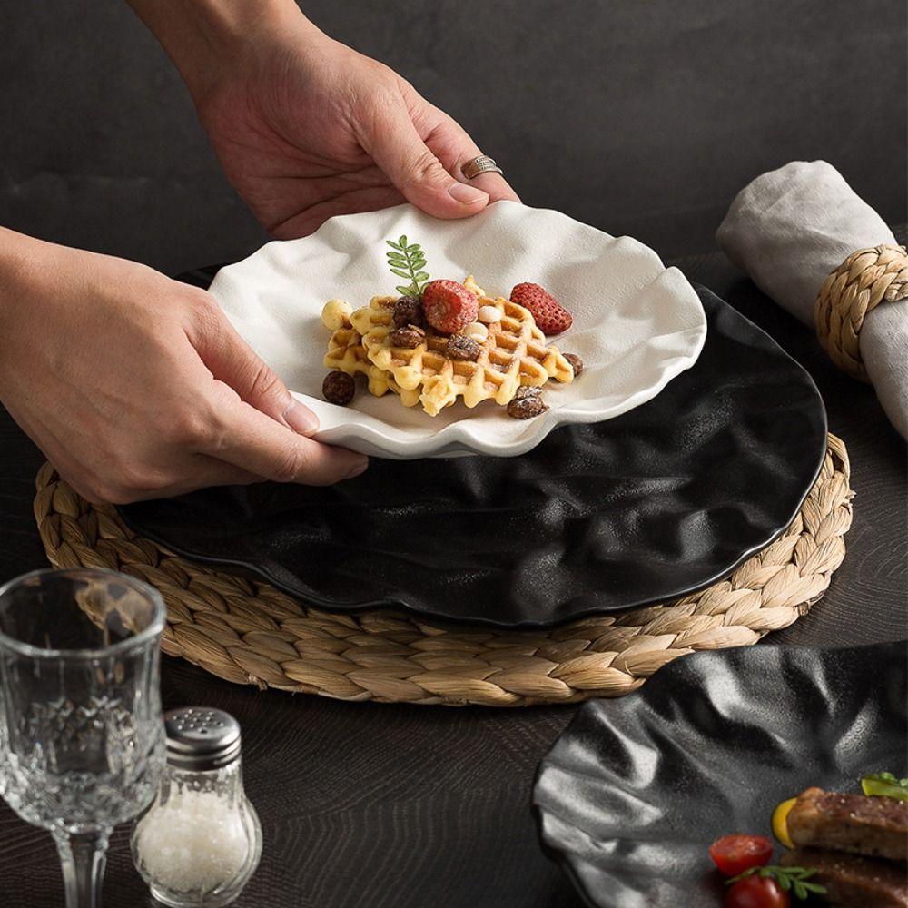 Creative Steak Plate Ceramic Storage Dish Kitchen Organizer Western Cuisine Plate  Snacks