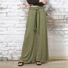 Winter Solid Color Hanging Lace-up Wide Leg Pants with Soft and Comfortable Yoga Pants Women