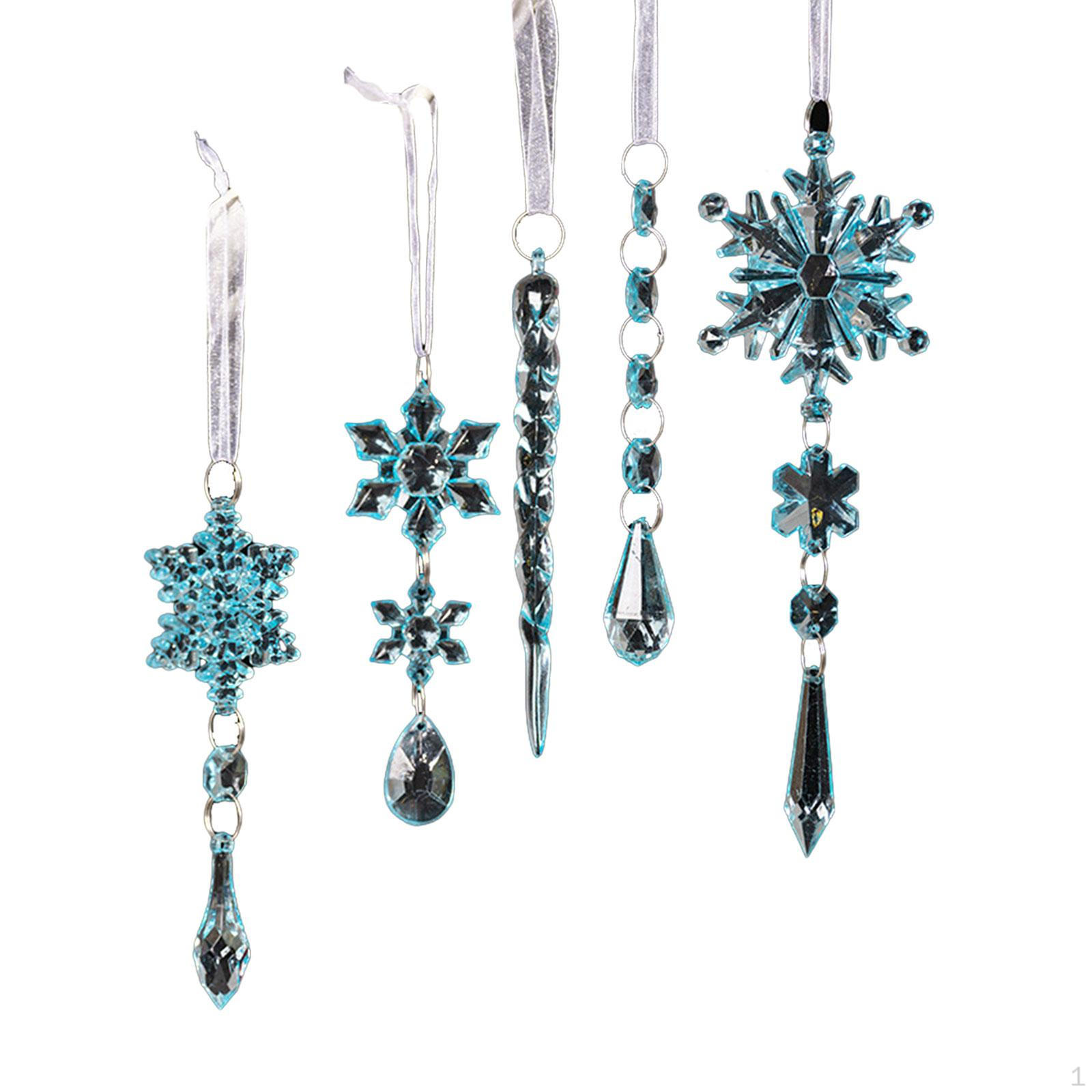 

5 штук акриловых сосулек для украшения рождественской елки