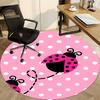 1pc Ladybug Polka Dot Office Round Rug, Non-slip, Soft and Durable Office Rug for Interior Decoration, Perfect for Office, Beautiful Decoration Yy2603
