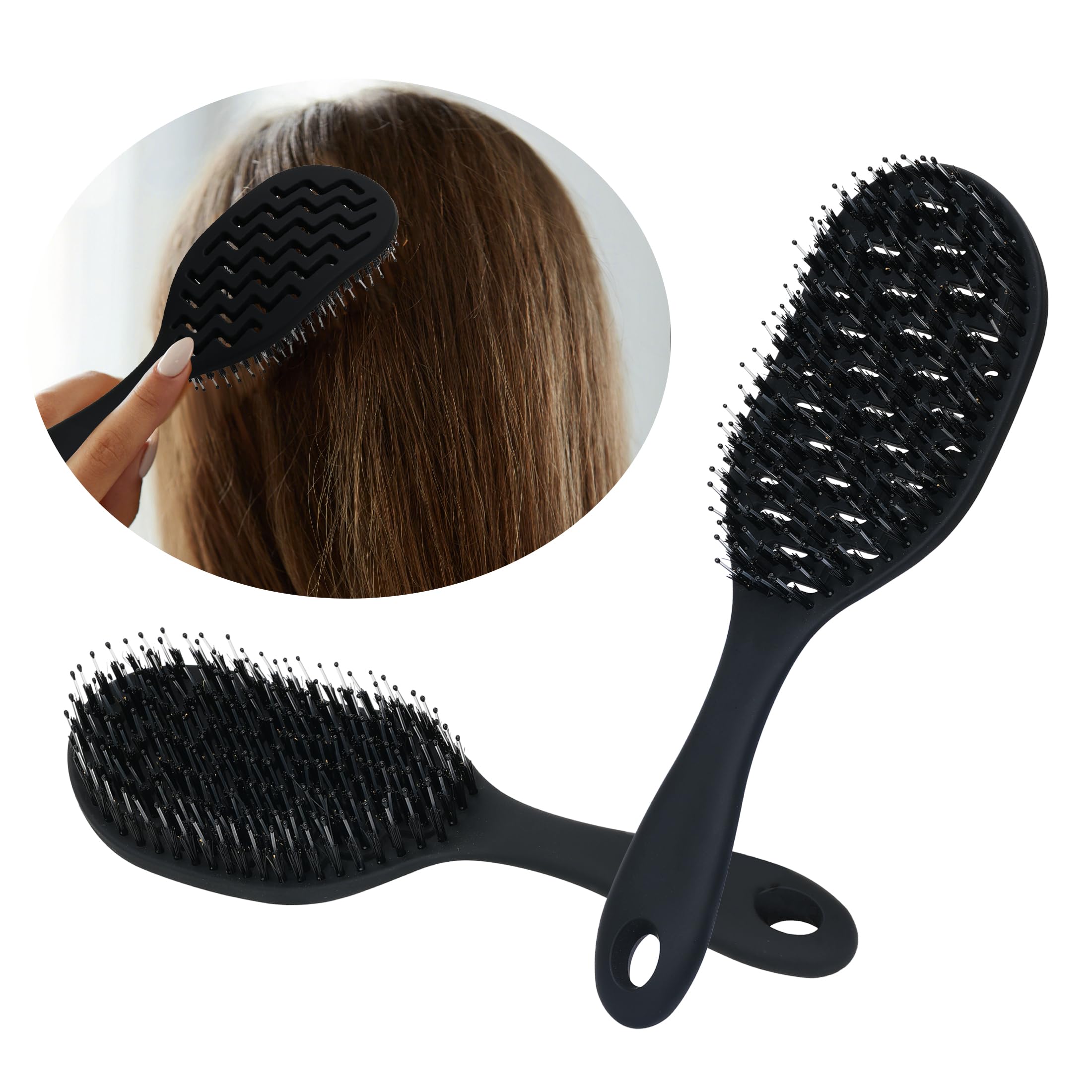 

Волосы натуральная щетина блестящая портативная волосы красивые мокрые и подходит для всех волос черная щетка, щетина, волосы, ажурный, антистатический, расческа, кожа головы, щетка, чёрный