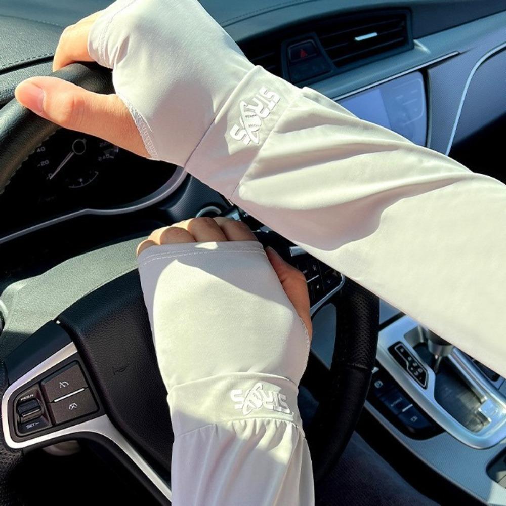 Loose Sunscreen Arm Sleeve Anti-UV Cycling Gloves Thin Ice Silk Sleeves  Women/men