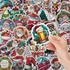 50 Cartoon Christmas Doodle Stickers - Cute Christmas Tree, Snowman & Festival Decorations for Journals