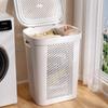 Large Capacity Laundry Hamper with Lid - Dirty Clothes Storage Basket for Bathroom