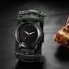 Leather Strap Watch with Antique Rock Punk Waterproof Analog Quartz Watch with Genuine Leather Motorcycle Fashion Watch Perfect Gift for and Day Men's