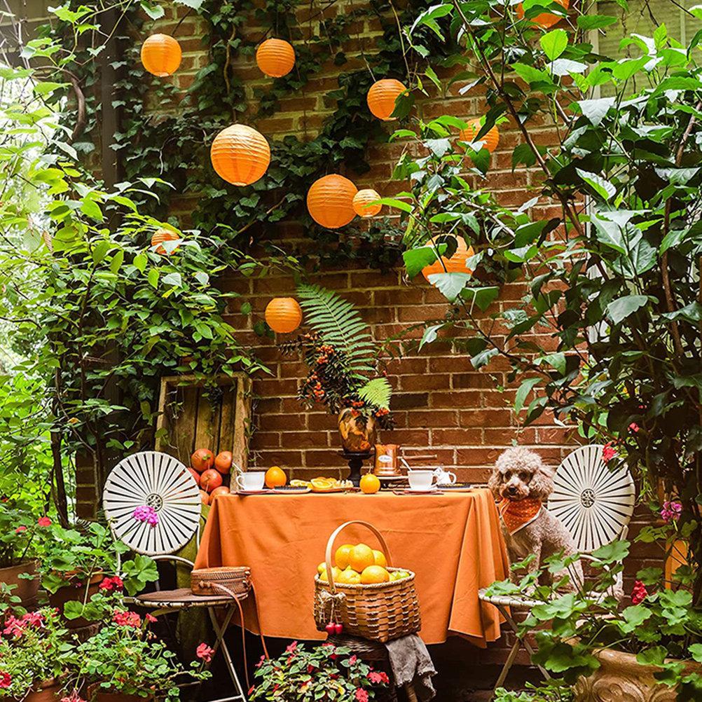 25Pcs Hanging Paper Lanterns Exquisite Round Festival Decor for Outdoor Indoor Celebration Wedding Birthday Japanese Inspired