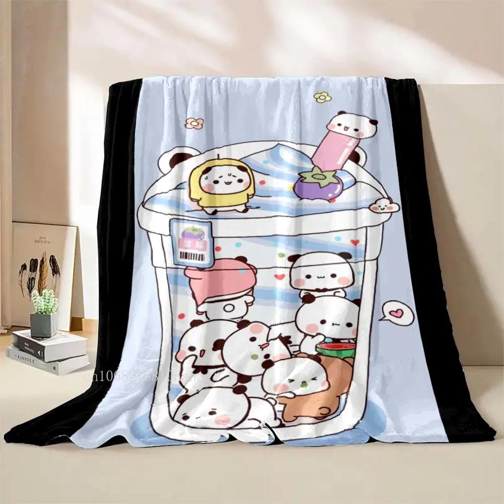 Cartoon Print Bubu And Dudu Soft Plush Flannel Blanket Living Room Bedroom Bed Couch Picnic Blanket