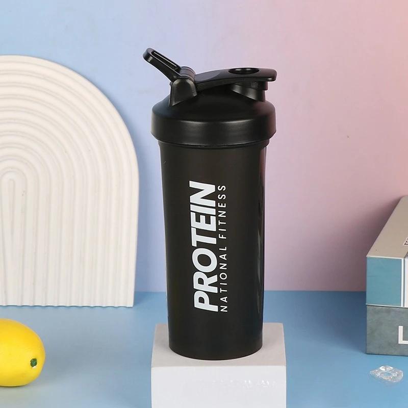 Sport Shaker Bottle 600Ml Whey Protein Powder Mixing Bottle Leak-Proof Sport Fitness Gym Shaker Outdoor Plastic Drink Bottle