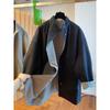 Women's Spring and Autumn Plus Size Plaid Temperament Jacket Casual Windbreaker.