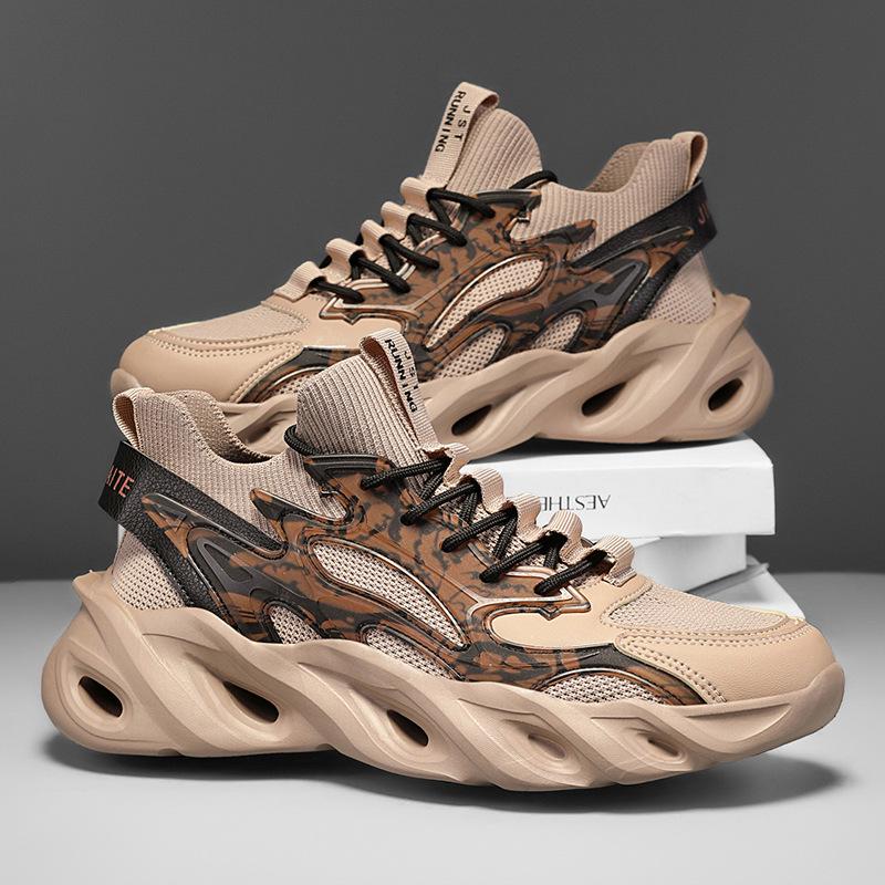 Men's shoes spring and autumn new men's sports casual shoes blade sole shoes breathable coconut shoes men