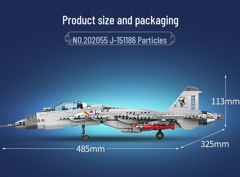 J-15 Fighter Jet Model Building Blocks Toy for Kids